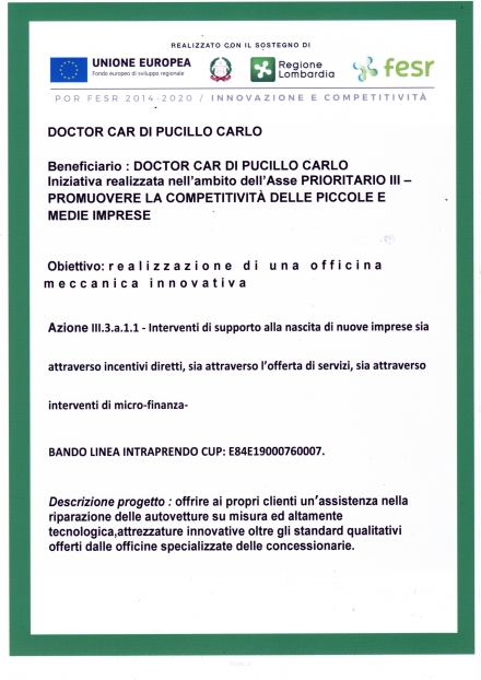 Benvenuti nel nostro sito web - DOCTOR CAR di Pucillo Carlo